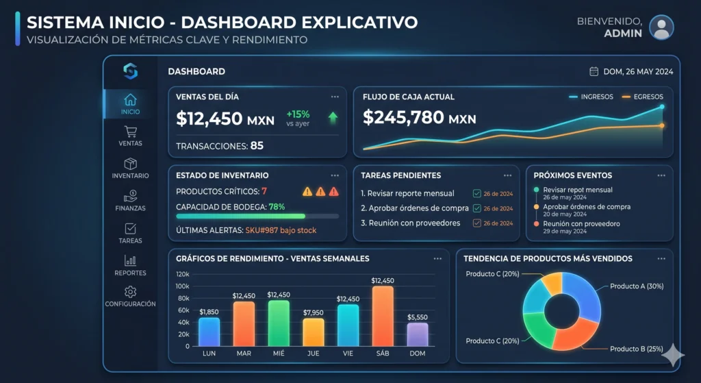 dash board ilustrativo